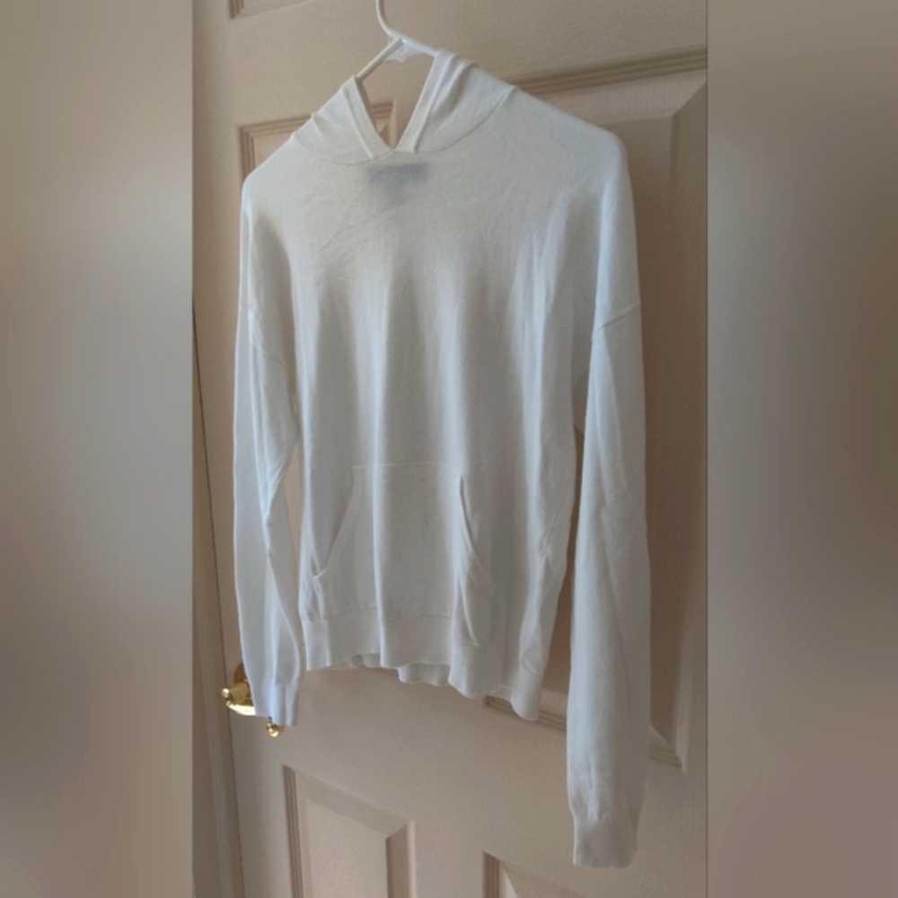 Forever 21 White Hooded Sweater Women's Size Small
